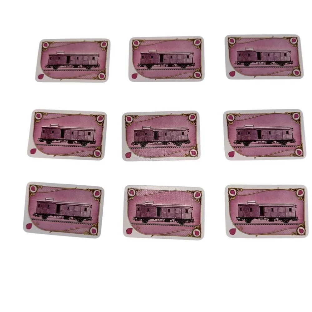 Days of Wonder Ticket to Ride Set of 12 Purple Box Car Train Cards Replacement